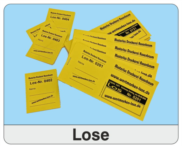1000 Große Lose 14,9 x 6,8cm - einseitiger Druck 1/0 Schwarz [[-inkl.-Gestaltungsservice-]]